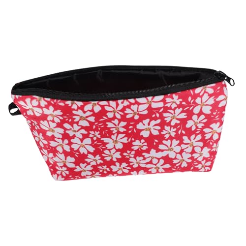 FOMIYES Schminktasche Mit Reißverschluss Outdoor Make-up Tasche Blumenmuster Kosmetiktasche Reisetasche Organizer Tasche Tragbar Für Damen von FOMIYES