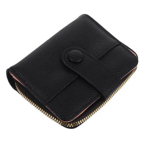 FOMIYES Kleine RFID Kartenbörse mit Reißverschluss aus Litchi-texturiertem PU Multifunktionaler Organizer mit Vielen Fächern Stilvoller Geldbeutel für Alltag Reisen und Business von FOMIYES