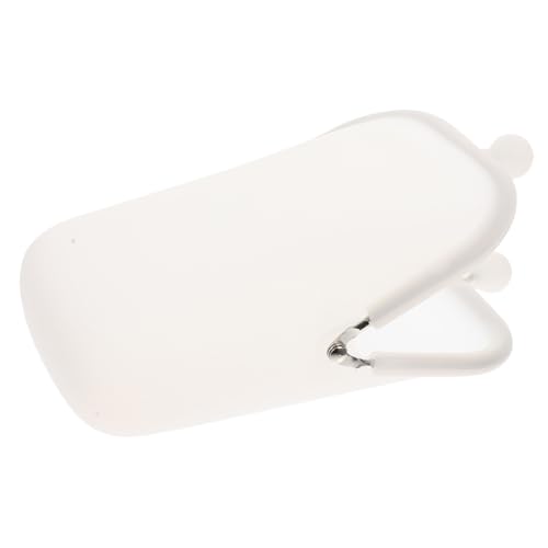 FOMIYES Kleine Silikon Münzgeldbörse Weiß für Damen mit Smartphonefach Sanft Langlebig Multifunktional für Alltag Schule Shopping und Arbeit von FOMIYES