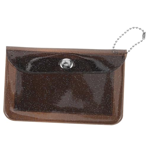 FOMIYES Kleine Transparente PVC Münztasche mit Druckknopfverschluss Leichtes Damen Portemonnaie für Münzen Karten und Lippenstift Handlich und Langlebig für Alltag und Reisen von FOMIYES