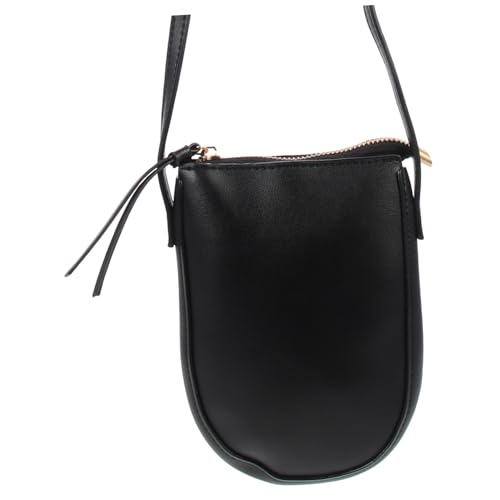 FOMIYES Kleine Umhängetasche Damen Mini Crossbody Bag Handytasche Soft Material Schwarz Modisch Leicht Praktisches Reise Accessoire für Alltag und Party von FOMIYES