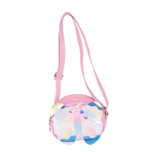 FOMIYES Kleine Umhängetasche Mädchen PU Mini Schultertasche mit Schmetterlingsdekor Leichte Handtasche für Verstellbarer Gurt Robust und Vielseitig für Alltag und Ausflüge von FOMIYES