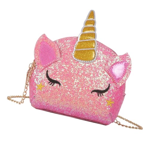 FOMIYES Kleiner Einhorn Umhängetasche PU Kette Schultertasche mit Reißverschluss für Damen und Kreative Crossbody Bag für Mädchen für Kosmetik Geld und Handy FOMIYES Kleiner Einhorn Umhängetasche PU Kette Schultertasche mit Reißverschluss für Damen und Kreative Crossbody Bag für Mädchen für Kosmetik Geld und Handy von FOMIYES