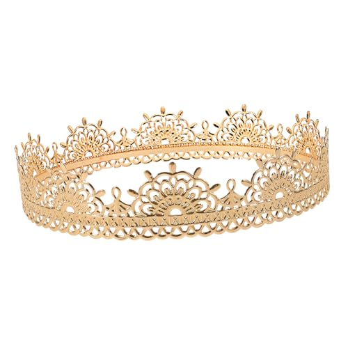 FOMIYES Königskrone Krone Kostümkronen Geburtstagskronen Glänzende Krone Dekorative Partykrone Geburtstagspartykrone Vintage-königsstirnband von FOMIYES
