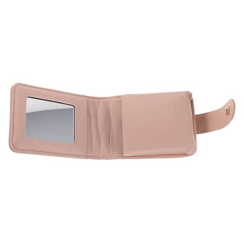 FOMIYES Kompakte Damen Kosmetiktasche mit Steppmuster und Spiegel Kleine Make-up Tasche für Lippenstift und Essentials Tragbare Modische Schminktasche für Reisen und Alltag von FOMIYES