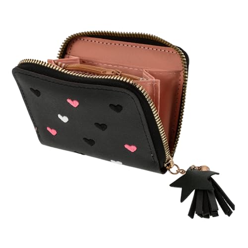 FOMIYES Kompakte Geldbörse für Damen Multifunktionale Reißverschluss Geldbörse mit Münzfach für Karten Kleingeld Sicheres Design von FOMIYES