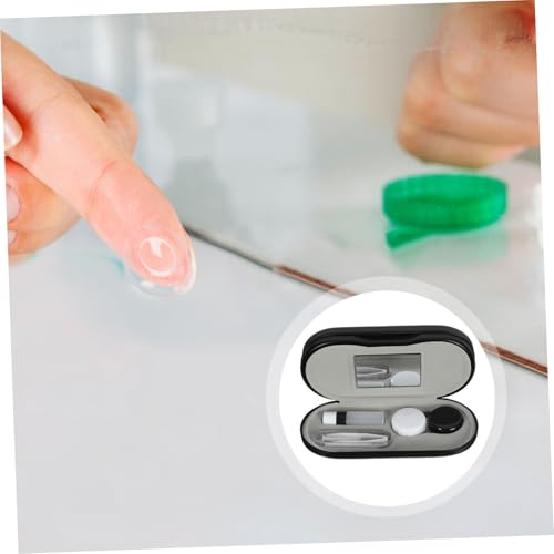 FOMIYES Kontaktlinsenbox Dicht Verschließbar aus Robustem Material Tragbarer Aufbewahrungsbehälter für Kontaktlinsen und Brillen Multifunktional für Damen für Reisen und Alltag Modernes von FOMIYES