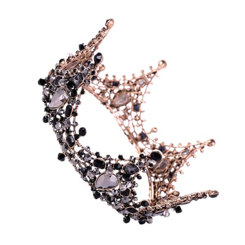 FOMIYES Kopfbedeckungen Für Die Braut Krone Strass Kopfbedeckung Kopfbedeckung Cosplay Braut- Party Kostümfrauen Halloween Kronen Strass-krone Brautjungfer Bankett Strasssteine Schwarz FOMIYES Kopfbedeckungen Für Die Braut Krone Strass Kopfbedeckung Kopfbedeckung Cosplay Braut- Party Kostümfrauen Halloween Kronen Strass-krone Brautjungfer Bankett Strasssteine Schwarz von FOMIYES