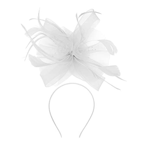 FOMIYES Haarnadel Mit Federblumen-dekoration Damen-kopfschmuck Aus Netz-garn Exquisites Haar-zubehör Für Verschiedene Anlässe von FOMIYES