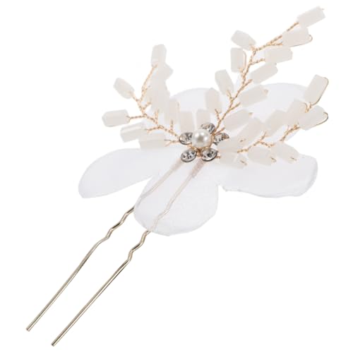 FOMIYES Kopfschmuck Blumen-haarspange Metall-haarkamm Strass-accessoire Für Braut Brautjungfer Hanfu Romantisch Elegant Handgefertigt Für Frau Und Mädchen von FOMIYES