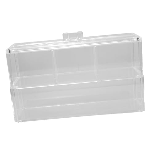 FOMIYES Make-up-aufbewahrungsbox Mit Deckel Wattestäbchenbox Organizer Für Bad Zubehör Stiftehalter Wattebauschbehälter Wattespender Kompakt Und Haltbar Transparente Textur von FOMIYES