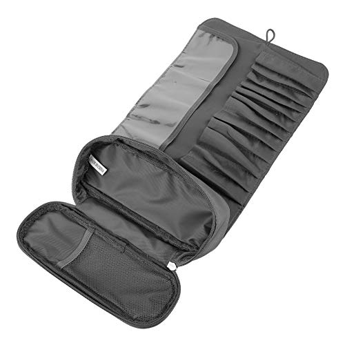 FOMIYES Kosmetik-aufbewahrungskoffer Make-up-Organizer Pinsel-rolltasche Multifunktionskoffer Staubdicht Große Kapazität Grau von FOMIYES