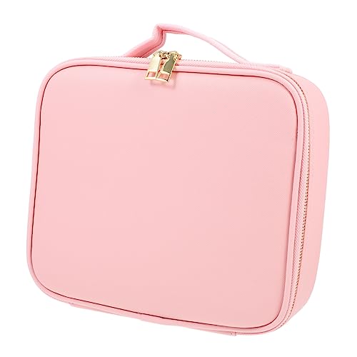 FOMIYES Kosmetiktasche Aufbewahrungstasche Kosmetik-Organizer-Tasche Mehrzweck-Kosmetiktasche Aufbewahrungsbox Für Nailart Make-up-Tragetasche Reisen Pu-Leder Reißverschluss Reisetasche von FOMIYES