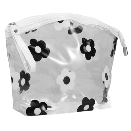 FOMIYES Transparente Kosmetiktasche Aus PVC Mit Blumendruck Kleine Reisetasche Für Make-up Wasserdichtes Aufbewahrungstasche Für Damen Und Herren von FOMIYES