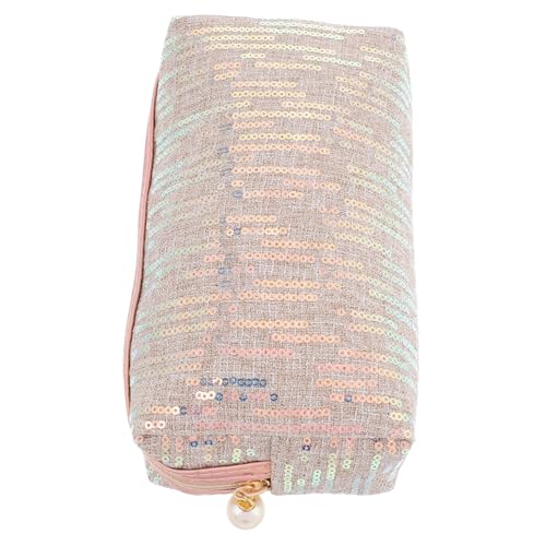 FOMIYES Kosmetiktasche Mit Pailletten Reise Make Up Tasche Kosmetiktasche Für Teenager Mädchen Tragbare Reise Organizer Taschen Make Up Tasche Mit Metall von FOMIYES