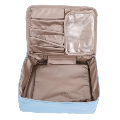 FOMIYES Kosmetiktasche Reise rasierbeutel Frauen Toilettenartikel persönliche Pflegetasche Storage Pockets Storage Bags einfacher Waschbeutel kosmetische Organisationstasche Nylon Blue von FOMIYES