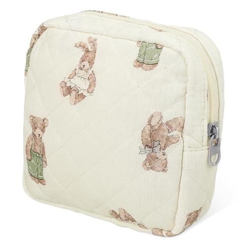 FOMIYES Schminkbeutel Aus Polyester Kleiner Kosmetikbeutel Mit Reißverschluss Make-up-Tasche Für Reisen Organizer Mit Trennwänden Für Kosmetika Und Utensilien von FOMIYES