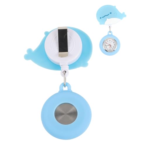 FOMIYES Krankenschwester Clip Uhr mit Leuchtfunktion Einziehbare Taschenuhr im Wal Design Digitale Schwesternuhr für Pflegekräfte Langlebig Praktisch für Täglichen Einsatz von FOMIYES