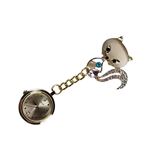 FOMIYES Krankenschwester Taschenuhr Mit Goldene Medizinische Uhr Brosche Für Ärzte Pflegepersonal Praktische Hängende Uhr Mit Clip von FOMIYES