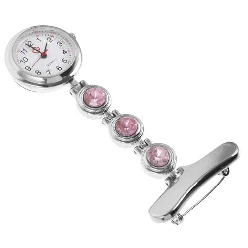 FOMIYES Krankenschwester Uhr mit Kristallverzierung Ansteckuhr für Pflegekräfte Taschenuhr für Studenten Examenszeit von FOMIYES