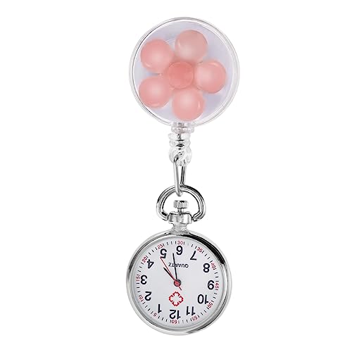 FOMIYES Krankenschwesteruhr Cartoon Design Einziehbare Taschenuhr mit Sicherheitsclip Pflegeuhr für Ärzte Studenten Leichtgewichtige Fob Uhr für Exakte Zeitansicht für Optimale Pflege von FOMIYES