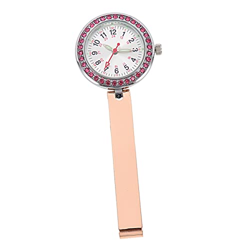 FOMIYES Krankenschwesteruhr Clip Luminous Taschenuhr für Ärzte Pflegepersonal Robuste Brosche Uhr Praktische Armbanduhr für Senioren von FOMIYES