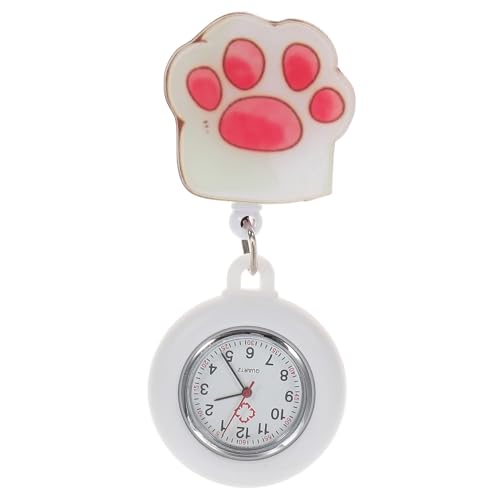 FOMIYES Krankenschwesteruhr Mit Clip-trageweise Taschenuhr Für Ärzte Medizinische Uhr Mit Großem Ziffernblatt Abnehmbare Silikonhülle Musterdesign Für Gute Stimmung von FOMIYES