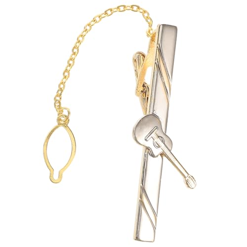 FOMIYES Krawattenklammer im Gitarren Design Hochwertige Kupfer Krawattennadel für Musiker für Konzerte Hochzeiten und Festliche Anlässe Sorgt für Einen Professionellen Look und von FOMIYES