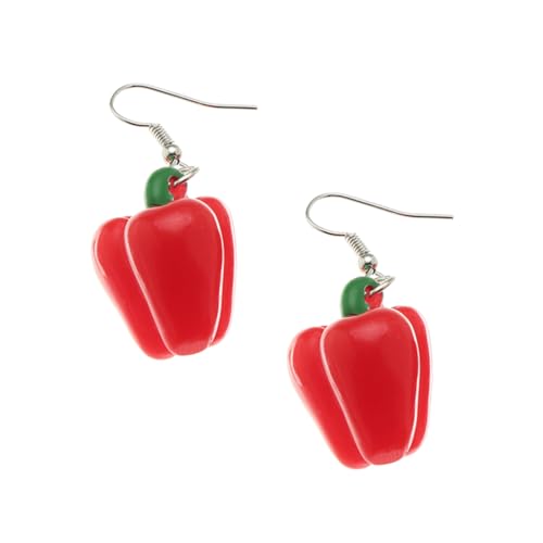 FOMIYES Kreative Chili Ohrhänger für Damen Lebensechte Pfeffer Langlebiges Harzmaterial Modischer Ohrschmuck Einzigartiges Design für Besondere Anlässe und Alltagslook von FOMIYES