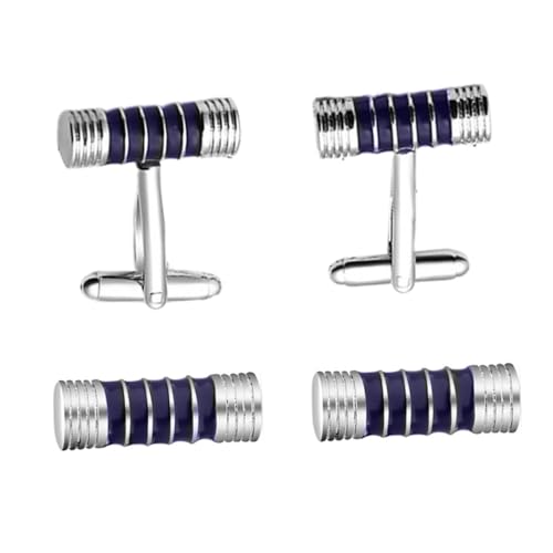 FOMIYES Kreative Manschettenknöpfe Elegantes Design mit Hantelmotiv für Herren Damen für Formelle Anlässe Hochzeiten Geschäftsmeetings Hochwertigem Gefertigt von FOMIYES