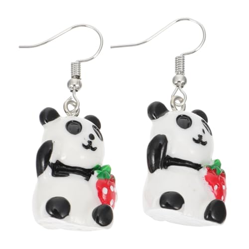 FOMIYES Kreative Panda Ohrstecker aus Hochwertigem Resin Hypoallergen und Langlebig Modische Ohrschmuck für Empfindliche Ohren Geeignet für Alltag und Besondere Anlässe von FOMIYES