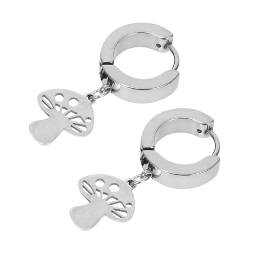 FOMIYES Edelstahl Ohrringe Ohrschmuck Kreativ Mode Aus Hochwertigem Material Silber von FOMIYES