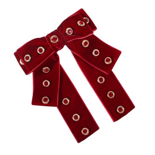 FOMIYES Kreative Rote Haarspange mit Schleifen Design Automatische Haarclip Leichter Haarschmuck für Damen Modischer Haarhalter für Pferdeschwanz und Alltag Strapazierfähiges von FOMIYES