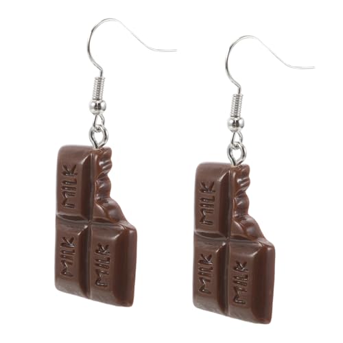 FOMIYES Kreative Schokolade Ohrhänger Resin Ohrringe Damen Leicht Ausgefallenes Schmuckstück Ausgefallene Statement ohrringe Einzigartiges Geschenk für Valentinstag Muttertag von FOMIYES