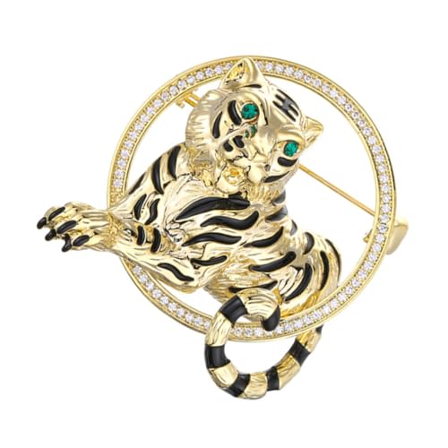 FOMIYES Kreative Tigerbrosche Anstecknadel Leichtes Modisches Kleidungsabzeichen für Jacken Mäntel und Accessoires Einfach Anzubringen Stilvolle Kleidungscorsage mit Einzigartigem Design von FOMIYES