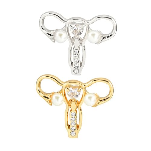 FOMIYES Kreative Uterus Brosche Legierung Stylische Anstecknadel für Frauen und Mädchen Goldene Frauenmode Accessoire für Kleidung Taschen Schals und Hüte von FOMIYES
