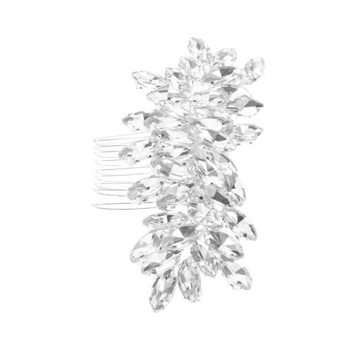 FOMIYES Kristall Hochzeit Haarkamm Metallclip Glitzernde Strass Braut Haaraccessoires Seitenkamm für Brautjungfern und Braut Elegantes Brautschmuck von FOMIYES