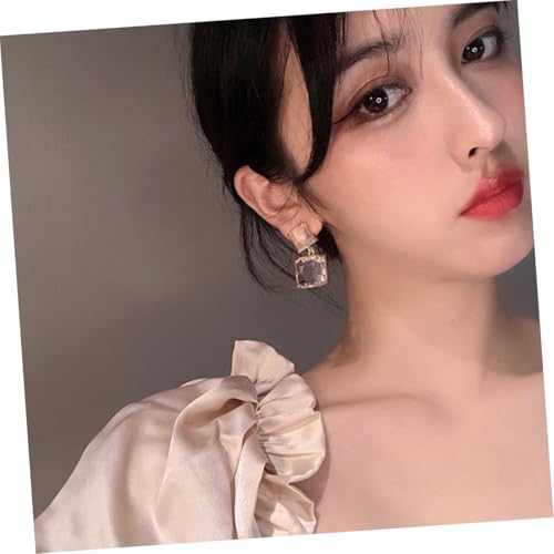 FOMIYES Kristallohrringe Damen Silber Ohrstecker Elegant Stilvoll Glänzend Für Alltag Schmuck von FOMIYES