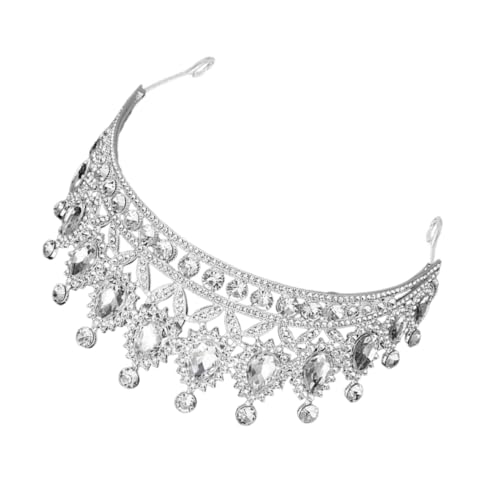 FOMIYES Krone Aus Legierung Mit Strasssteinen Stirnband Im Barockstil Für Hochzeiten Geburtstagsfeiern Und Abschlussbälle Leicht Und Sicher Für Frauen Und Mädchen von FOMIYES