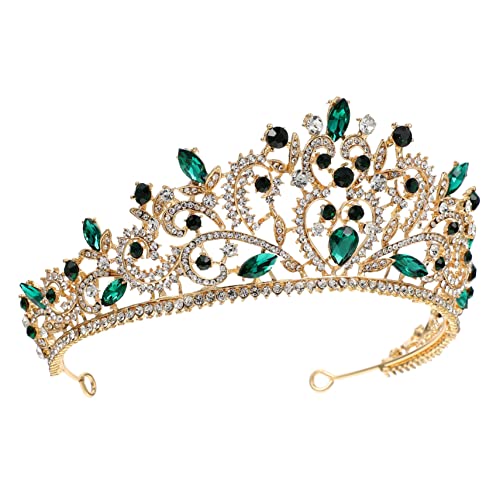 FOMIYES Krone Haarschmuck Kronen königlich Frau Krone Braut als Dekoration Tiara-Krone Tiaras Hochzeit Tiara Stirnband mit Krone für Mädchen Tiara-Stirnband Hochzeit Diademe Metall Grün FOMIYES Krone Haarschmuck Kronen königlich Frau Krone Braut als Dekoration Tiara-Krone Tiaras Hochzeit Tiara Stirnband mit Krone für Mädchen Tiara-Stirnband Hochzeit Diademe Metall Grün von FOMIYES