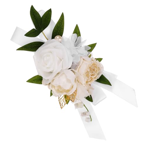 FOMIYES Künstliche Brautjungfern Corsage für Hochzeiten Partys Besondere Anlässe Dekoration mit Satinband Einfach von FOMIYES
