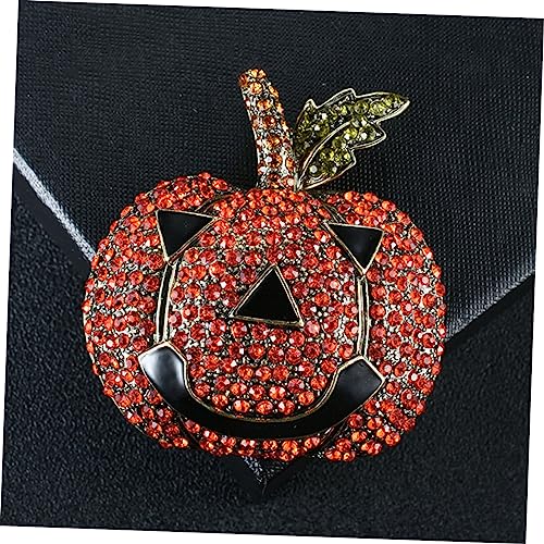 FOMIYES Kürbis Brosche mit Lachendem Gesicht Retro Halloween Anstecknadel für Damen und Herren Pflanzenbrosche für Kleidung Schal Hut und Tasche Langlebiges Handwerk von FOMIYES