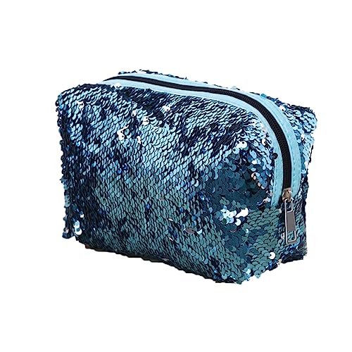 Kosmetiktaschen Für Damen Schminktasche Glitzer-Kosmetiktasche Glänzende Kosmetiktasche Make-up-Organizer-Tasche Fräulein Achteckige Tasche Pailletten von FOMIYES