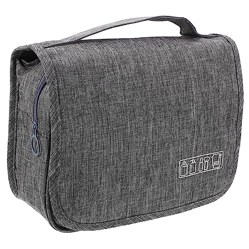 FOMIYES Leichte Reise-Make-up-Tasche Mit Innenhaken Kompakter Kulturbeutel Für Männer Grau von FOMIYES