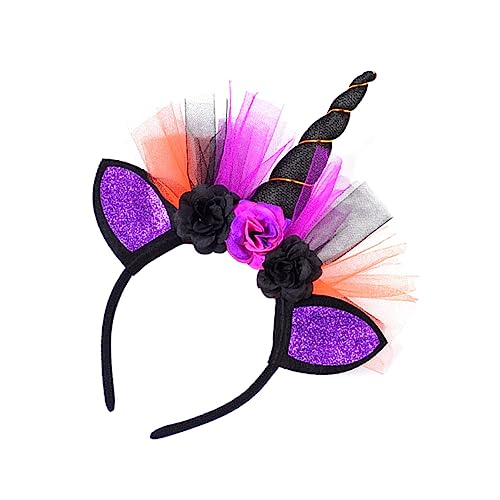 FOMIYES Einhornhorn Leuchtendes Einhorn-stirnband Dunkles Einhorn-stirnband Einhorn Leuchten Einhorn-horn-stirnband Ohren Zum Leuchten Bringen Leuchtendes Stirnband Schal Halloween Kind von FOMIYES