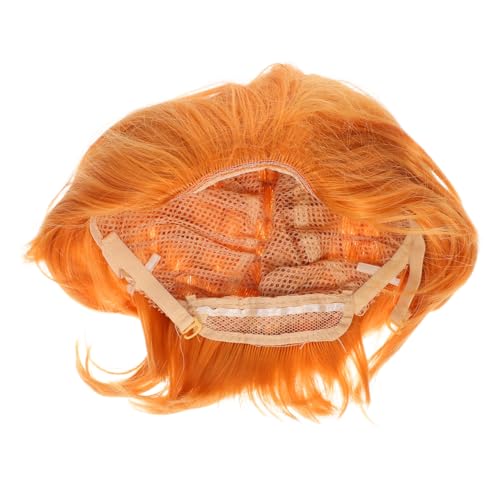 FOMIYES Kurzhaarige Hitzebeständige Herrenperücke in Goldenem Glanz Atmungsaktiv und Komfortabel Realistisch Wirkendes Synthetisches Haar für Halloween Cosplay und Alltag von FOMIYES