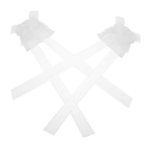 FOMIYES Lace Arm mit Verstellbarer Schleife Abnehmbare Spitzenärmel für Damen Atmungsaktive Lolita Armmanschetten Hochzeit und Cosplay Accessoires Weiße Spitzenmanschetten von FOMIYES