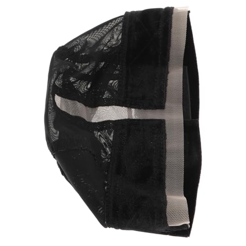 FOMIYES Lace Front Wig Cap Damen Chemo Cap Mit Krempe Dehnbare Wig Grip Cap Weiches Mesh-material Bequeme Passform Schwarz S 46 Cm von FOMIYES
