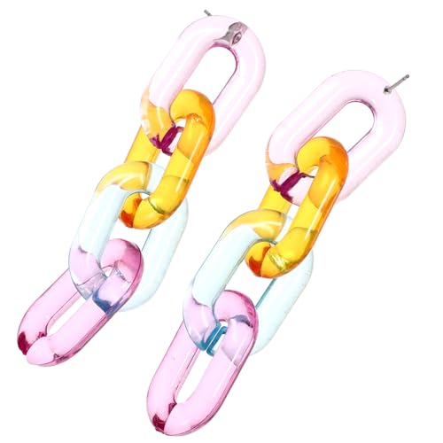 FOMIYES Lange Drop Chain Ohrhänger Damen Modeschmuck Papierclip Design Leicht Elegant Für Alltag Party von FOMIYES