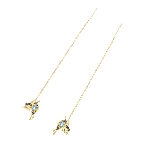 FOMIYES Einfädler-ohrringe Mit Langer Kette Vogel-tropfenohrringe Glücksohrringe Für Alltag Und Partys von FOMIYES